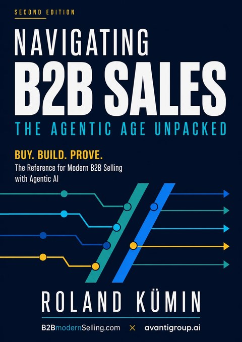 Buchcover: Navigating B2B Sales — The Agentic Age Unpacked, Second Edition, von Roland Kümin